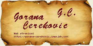 Gorana Čereković vizit kartica
